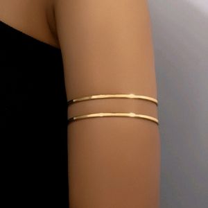 Gold Minimalist Layered Arm Cuff ~ New